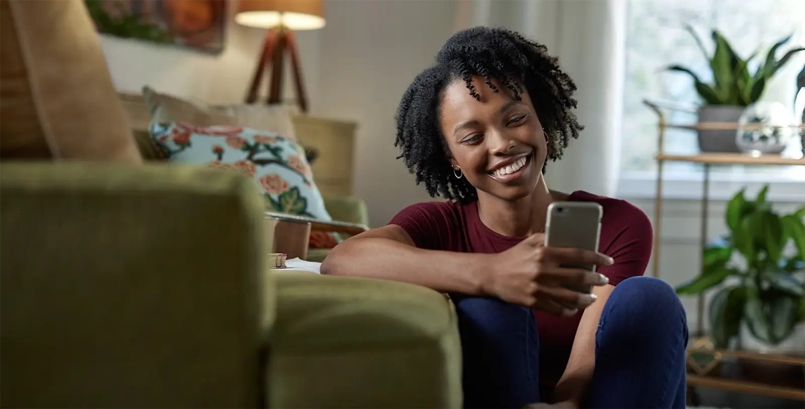Person using phone all